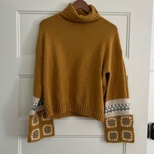Roolee en crème crochet knit sweater m/l